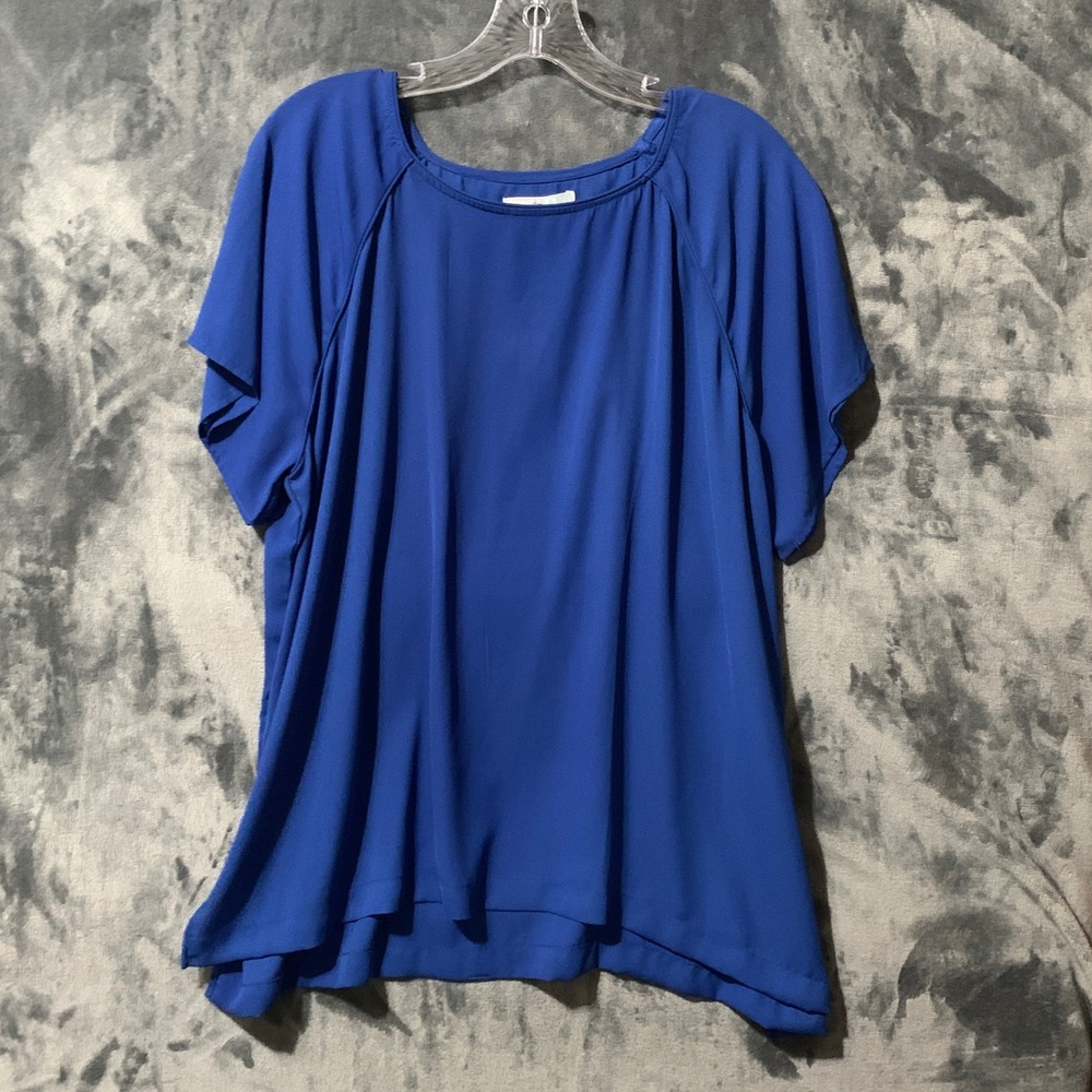 Sweet Salt Raglan Top Womens XXL Lagoon Royal Blue Short Sleeve Blouse New